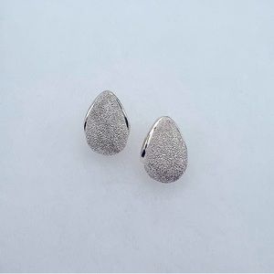 Vintage Hammered Teardrop Stud Statement Earrings Milor